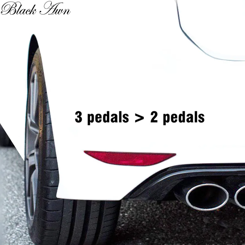 3 педали&gt 2 педали наклейка бампер на окно автомобиля D135|Наклейки автомобиль| |