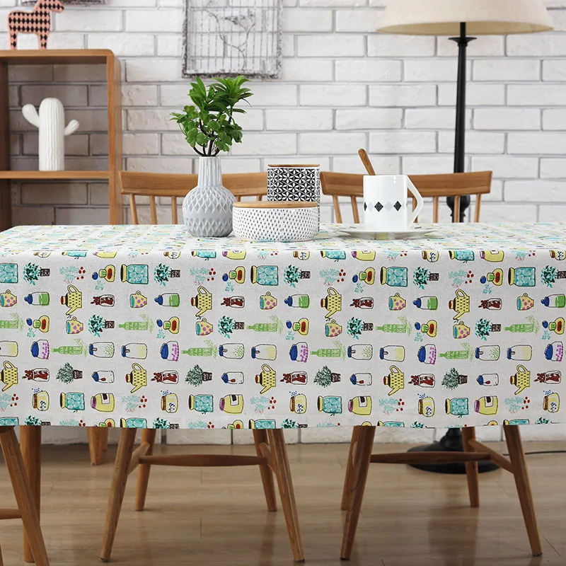 Простой городской обеденный стол ткань современный стиль квадрат хлопок белье