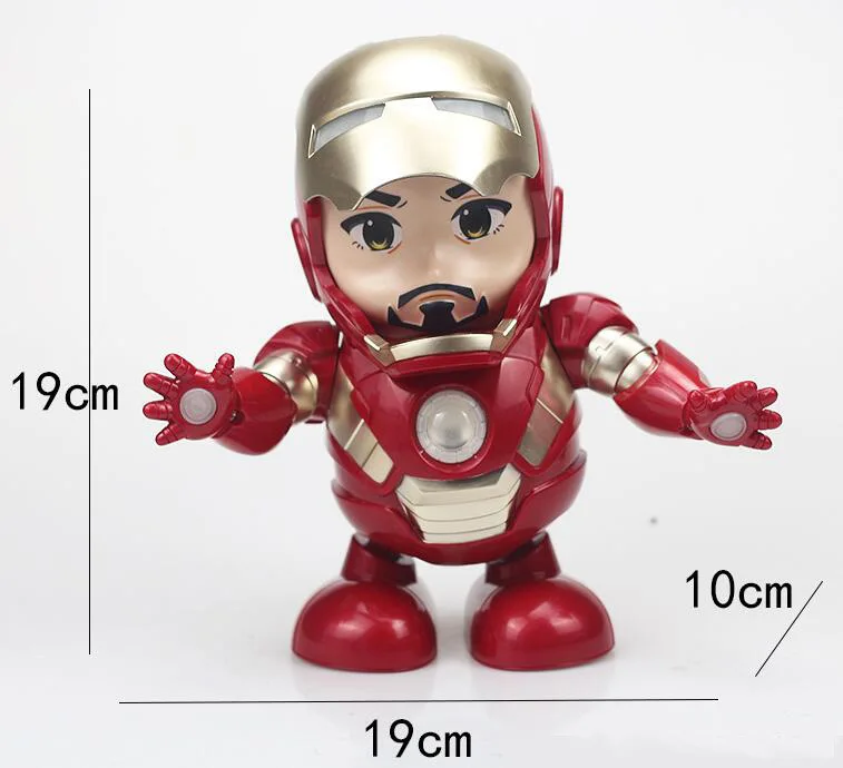 Can Dance Железный человек Marvel Мстители фигурка игрушка светодиодный фонарик со