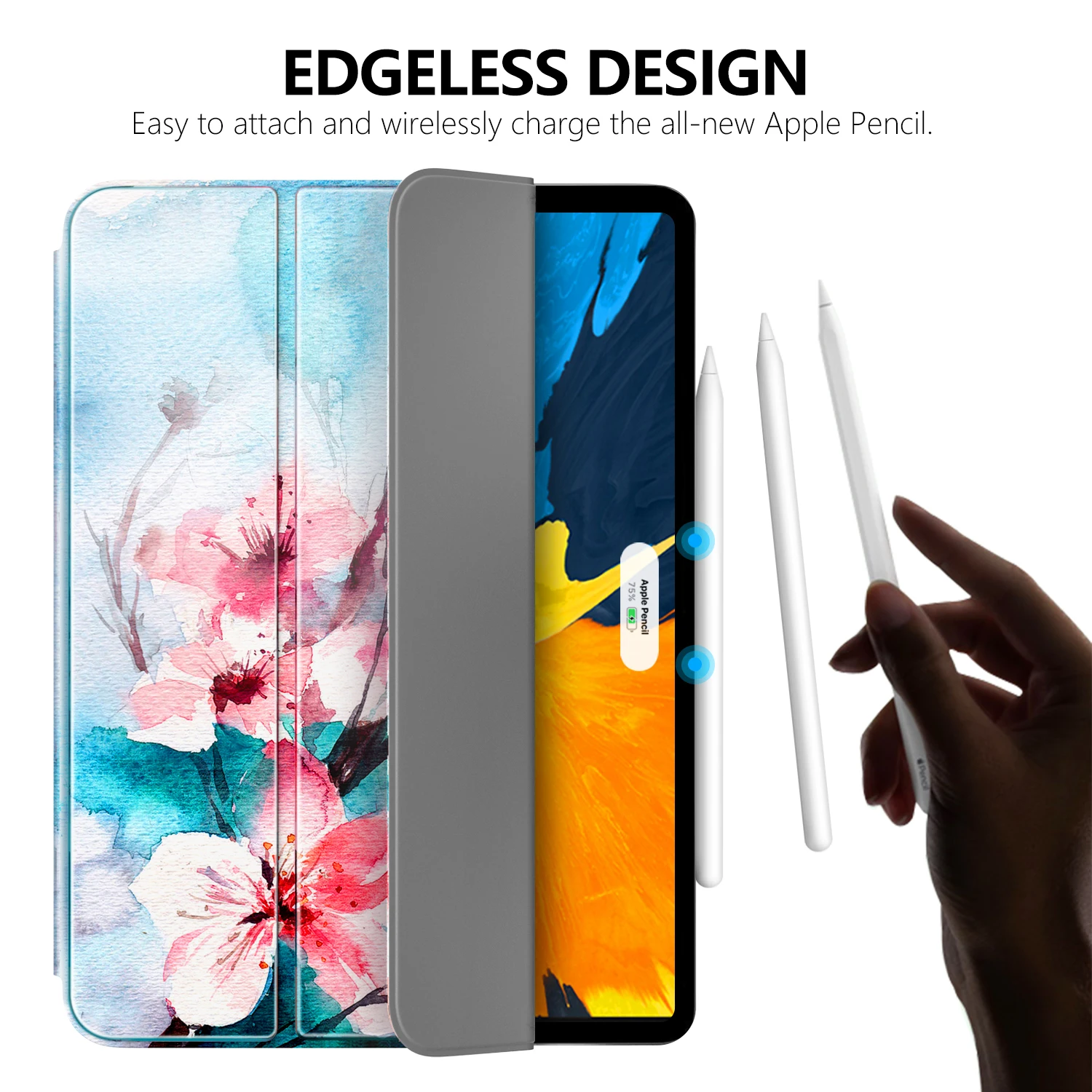Чехол MoKo для iPad Pro 11 [Поддержка магнитно прикрепить заряд/пара] тонкий легкий смарт-чехол-подставка с автоматическим пробуждением