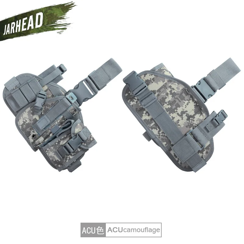 Тактический Molle Drop Leg платформа и пистолет кобура Glock страйкбол Бедро пистолет Регулируемый Торнадо ноги кобура Охота - Цвет: ACU