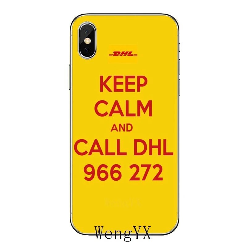 Желтый Дизайн Роскошный логотип DHL для Apple IPhone X XR XS Max 8 7 plus 6s 6 plus SE 5s 5c 5 4s 4 TPU мягкий чехол для телефона