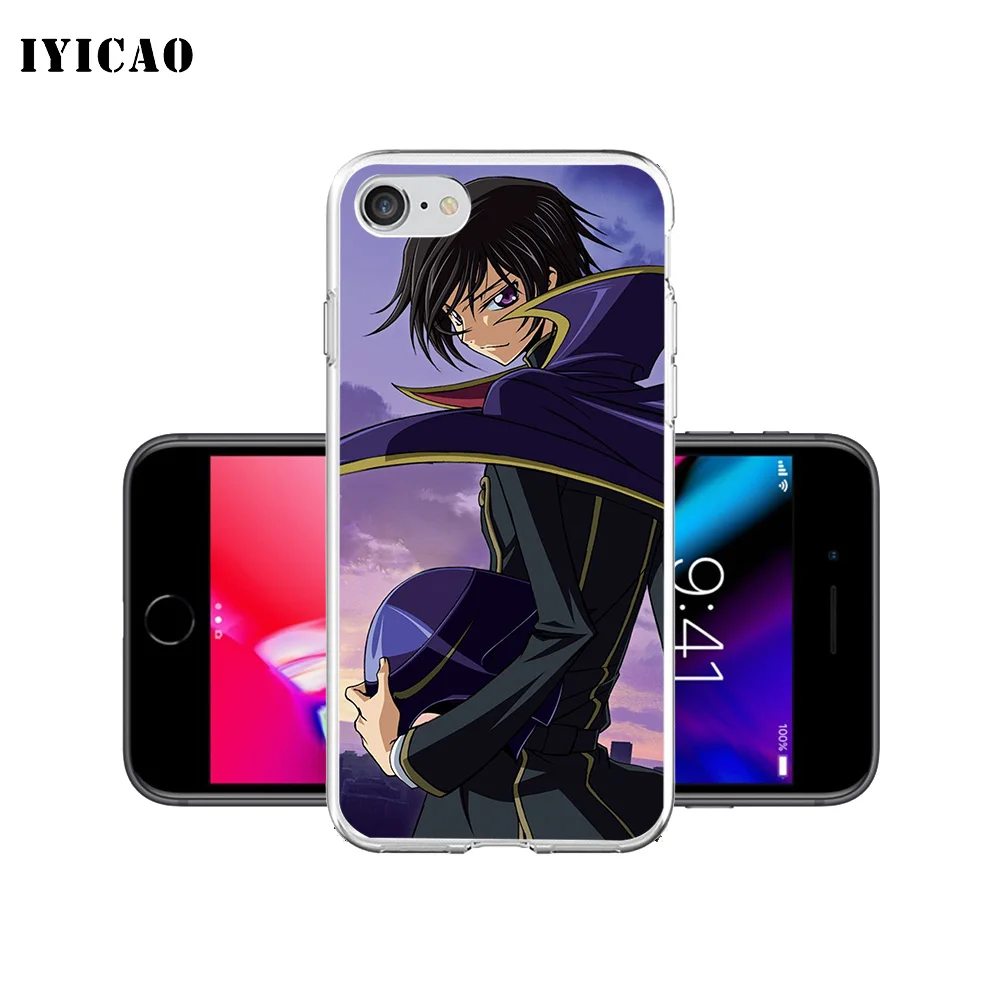 IYICAO код Geass Мягкий силиконовый чехол для телефона iPhone X XR XS MAX 6 6s 7 8 Plus 5 5S SE TPU
