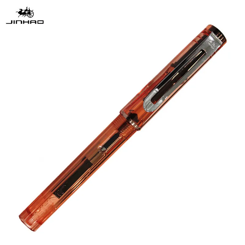 6 шт набор JINHAO 599 Роскошная перьевая ручка 0,5 мм перо ABS Прозрачный держатель для ручек чернильные ручки для письма школьные и офисные принадлежности