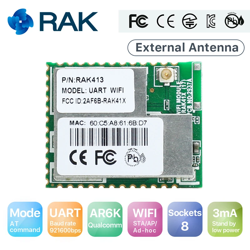 UART WiFi модуль Serial Порты и разъёмы TCP UDP IoT 8 розеток STA/режим AP 3mA низкая Мощность