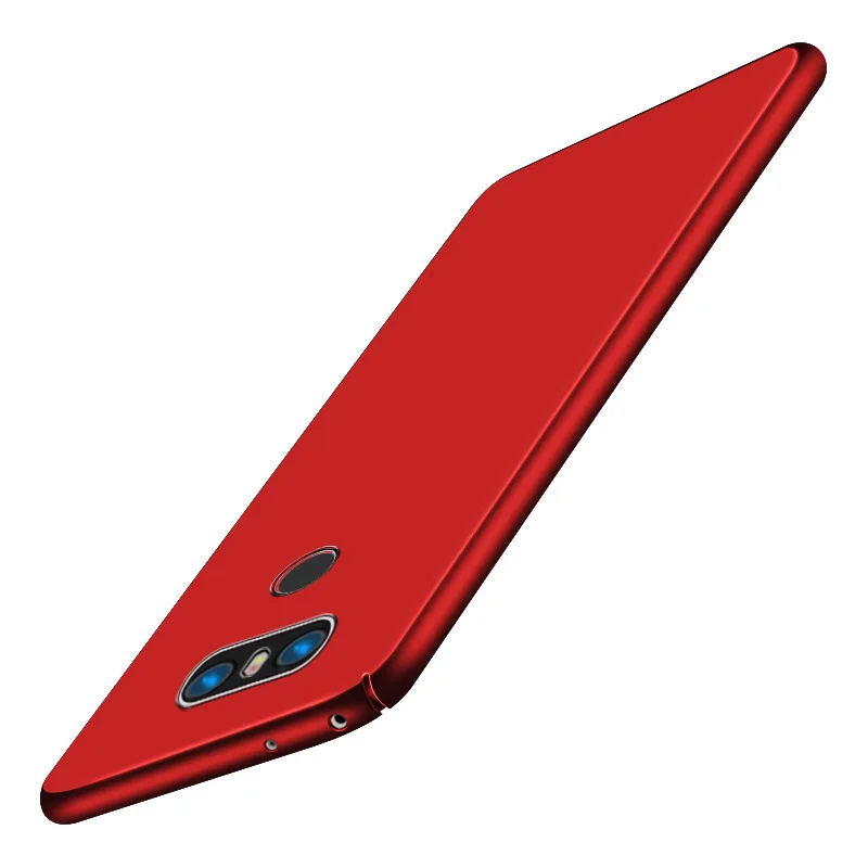 Red Роскошный Матовый Жесткий пластиковый Чехол для LG G3 G4 G6 G7 ThinQ V30S ThinQ Plus Q6 Alpha V10 V20 V30 ThinQ Plus X power 2 шт полное покрытие - Цвет: Red