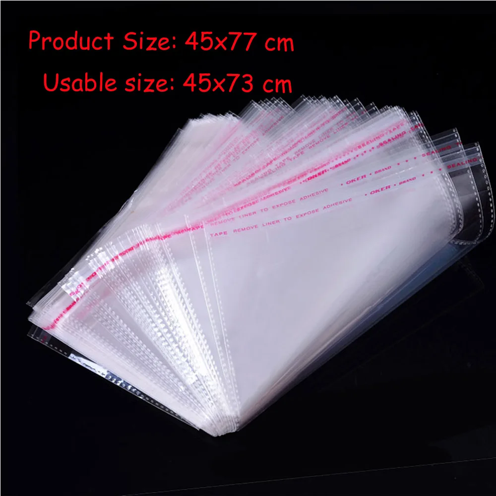 20pcs45x77cm 20/40/50/100/300/500/1000 шт.; ; детское нижнее белье "сделай сам" прозрачные целлофановые пакеты Пластик из полиуретана с открытыми порами карты Дисплей самоклеющиеся кожуру печать - Цвет: 20pcs45x77cm