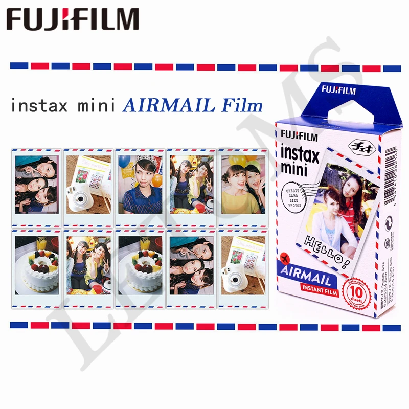Fujifilm 20 листов Instax Mini Airmail + RILAKKUMA мгновенная пленка фотобумага для камеры 8 7 s 25 50 90 9