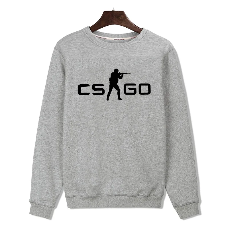CS Go черный/серый Для мужчин S Толстовки и кофты 2016 с хлопком печать Harajuku толстовки