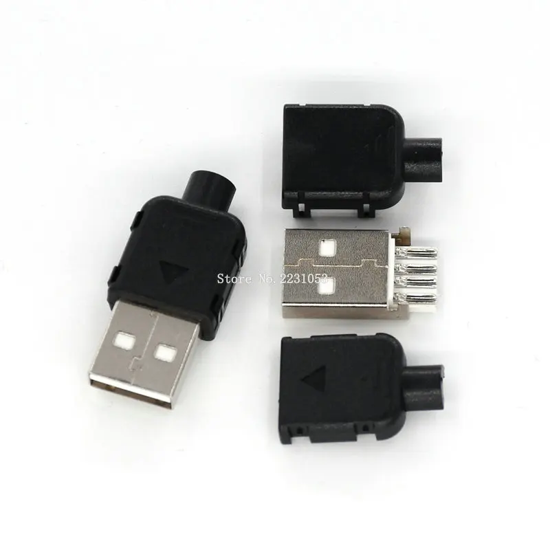 10 комплектов сделай сам USB 2 0 разъем папа тип 4-контактный адаптер в сборе типа