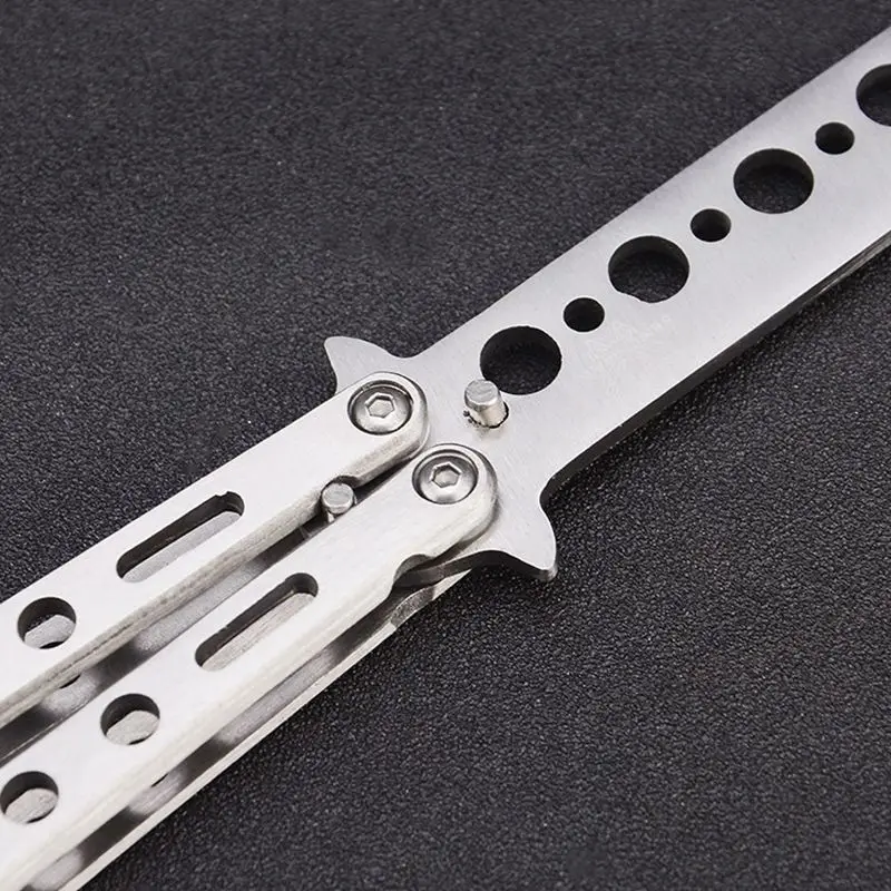 Бабочка Ножи средство обучения Нержавеющая сталь бабочка тренер Balisong складной