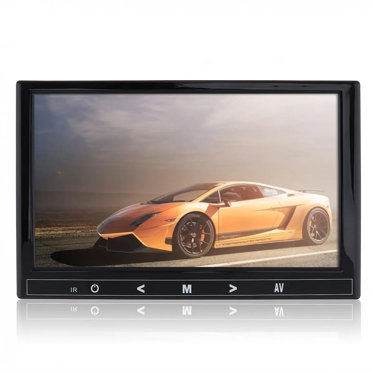 9 дюймов 12 В HD 1024*600 TFT lcd Автомобильный монитор заднего вида 2 видео вход DVD VCD подголовник авто монитор Поддержка аудио видео HDMI VGA