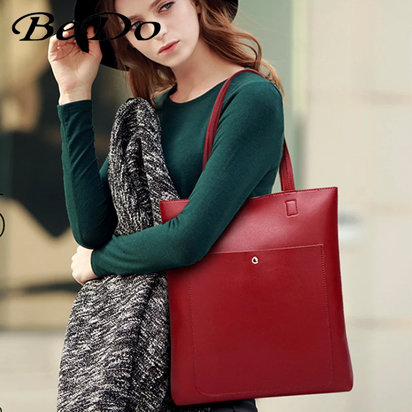 BeDo Большая вместительная сумка на плечо женские Сумки из искусственной кожи