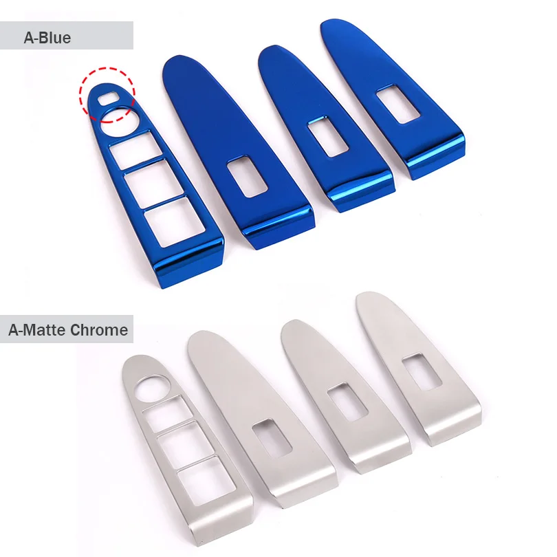 4 шт. нержавеющей Интерьер Аксессуары Внутренняя дверь подлокотник окно
