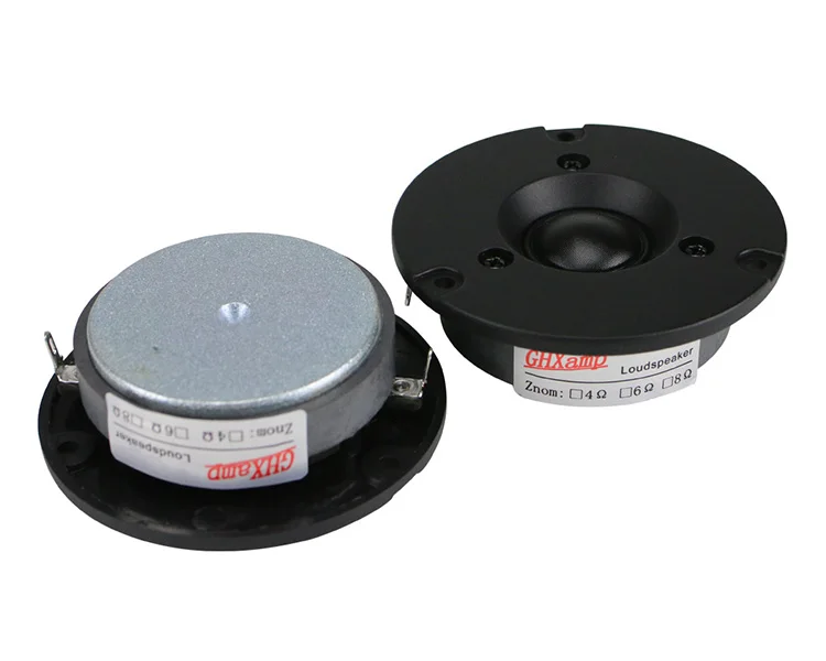 GHXAMP 3 дюймов 6OHM 40 Вт твитер динамик купольный HIFI шелковая пленка домашний кинотеатр ультра-высокие Тоны громкий динамик 87дб 18 кГц 2 шт