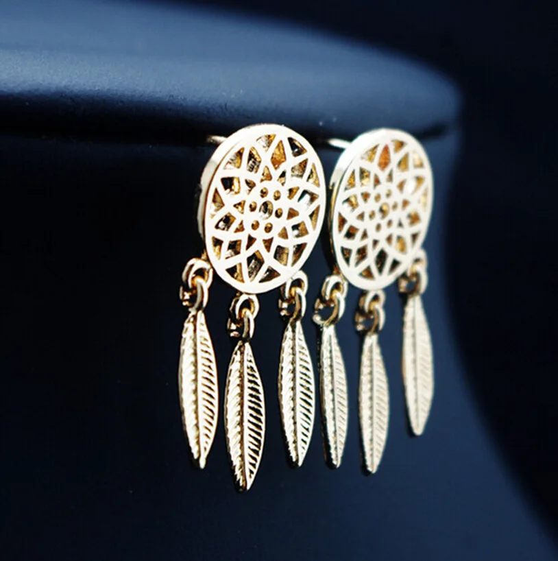 Женские богемные серьги с перьями в стиле Monternet Ювелирное Украшение подарок