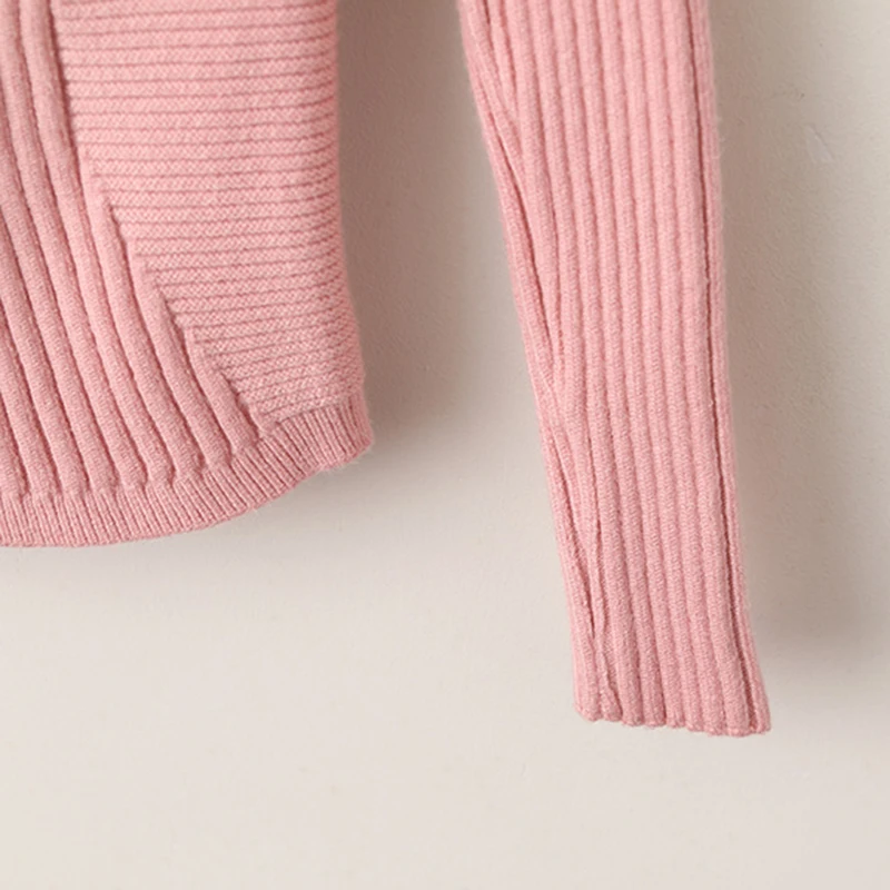 Dosoma/свитер для девочек сезон осень зима водолазка в полоску длинный рукав пояс