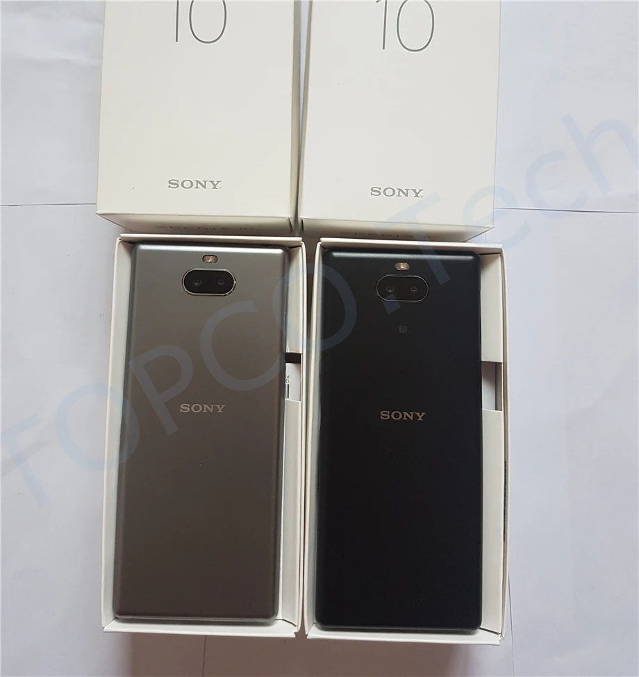 Мобильный телефон sony Xperia 10 I4193 Android, 4G LTE 6,0 дюйма, четыре ядра, 6 ГБ ОЗУ, 64 Гб ПЗУ, Xperia XA3, две sim-карты, 13 МП и 5 МП, тыловые камеры NFC