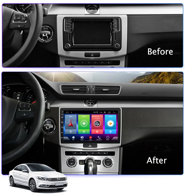 Автомобильный Android 8,1 мультимедийный плеер для Mercedes-Benz V W passat 7 B7 CC 10- навигационное устройство GPS Рулевое колесо bluetooth управление Поддержка