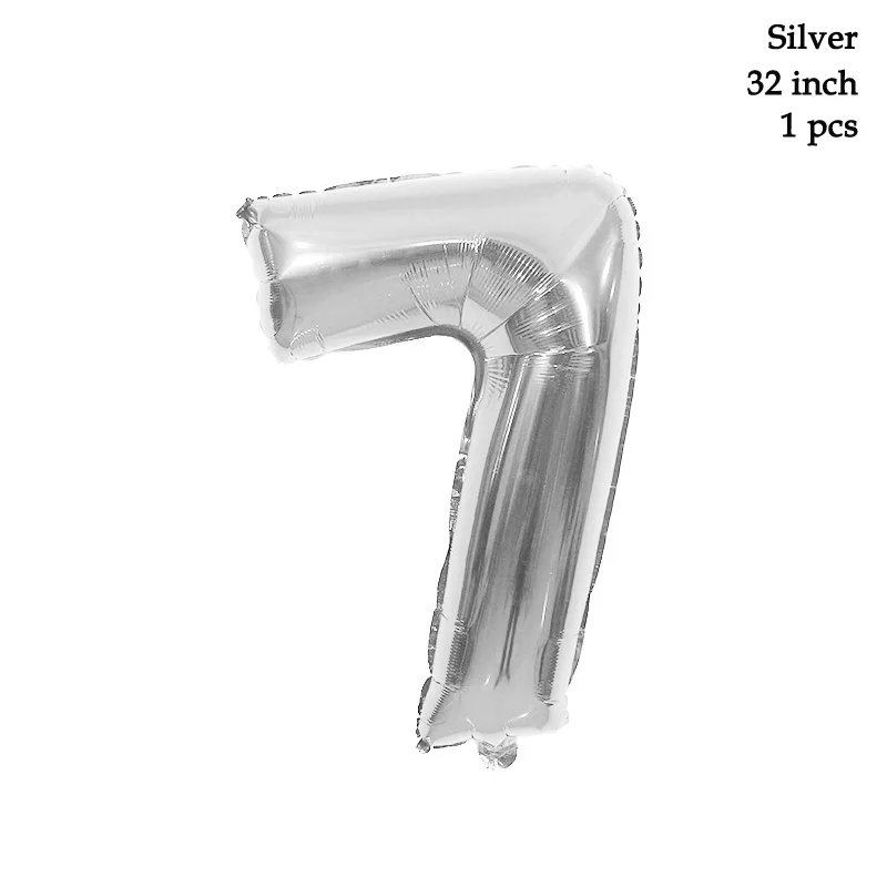 silver 7 Серебристые, черные вечерние шары на 30 дней рождения, золотые, черные, вечерние, декоративные шары на 30, 40, 50, 60, 70, вечерние шары с цифрами - Цвет: silver 7