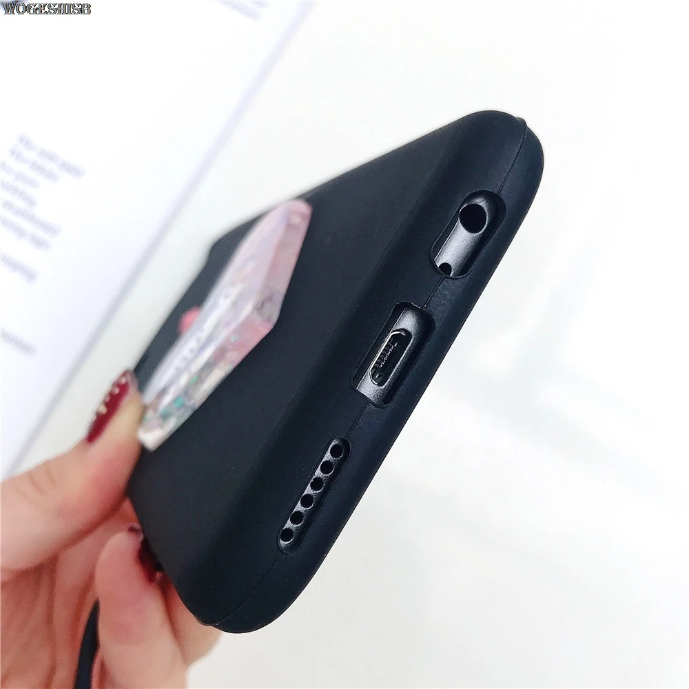 3D мультфильм жидкие зыбучие пески Мягкие силиконовые чехол для телефона красный