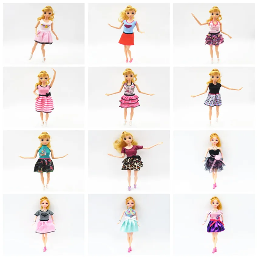 5 шт. Красивая вечерние для кукол ручной работы модное платье Барби благородная