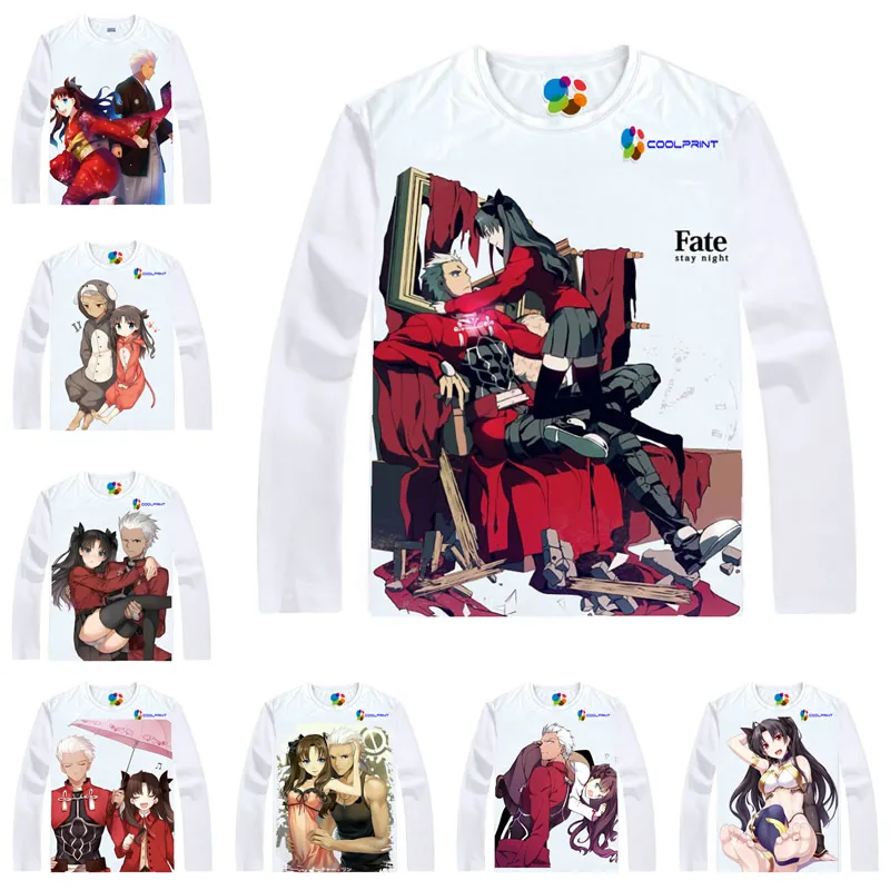 Аниме рубашка Coolprint Fate Zero EXTRA футболки в разных стилях длинная с принтом саблей