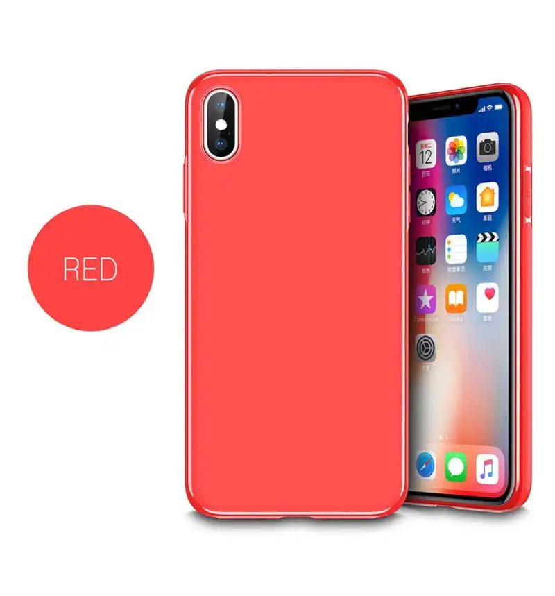 Красный ZRSE магнитный автомобильный чехол для телефона для iPhone 6S 7 8 Plus X невидимая Магнитная пластина мягкий ТПУ противоударный чехол для телефона для iPhone 6 XS XR - Цвет: Красный
