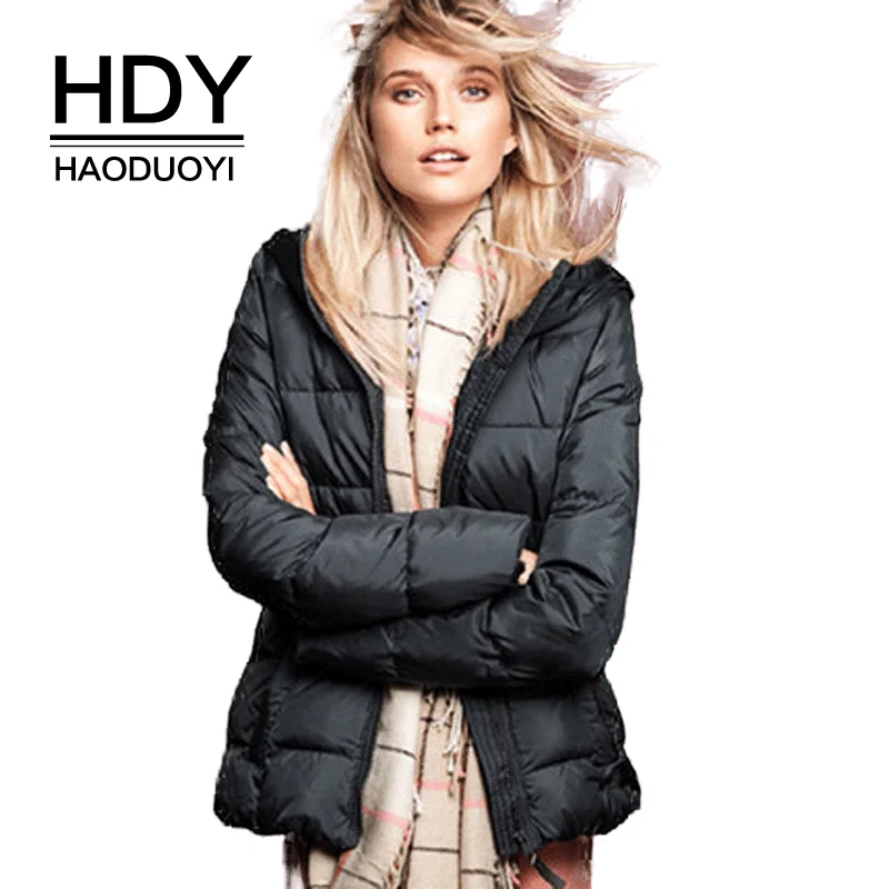Пуховик HDY Haoduoyi с капюшоном на молнии|coat down|coats coatscoat long woman |