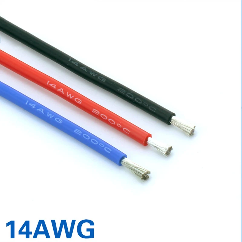 FATJAY RC 10 метров 14AWG гибкий мягкий силиконовый провод высокая температура
