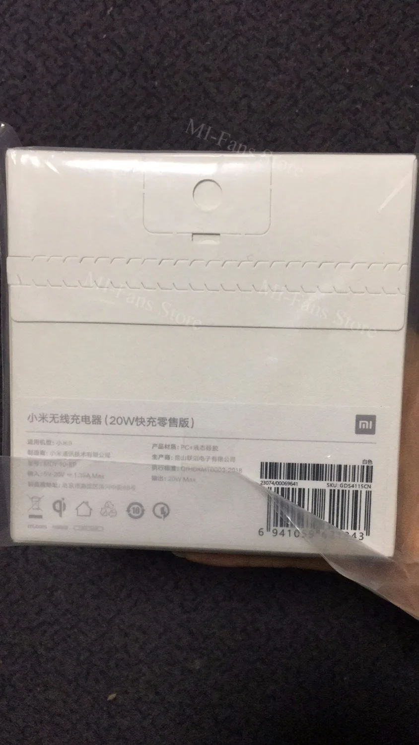 Оригинальное применим к Xiaomi Mi9 MiX 2S Mix 3 Qi EPP10W для iPhone XS XR MAX Беспроводное зарядное