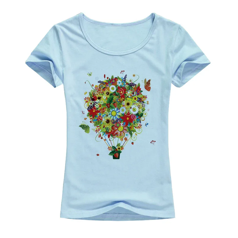 2017 креативная Дизайнерская футболка с красивым цветком бабочкой воздушным шаром