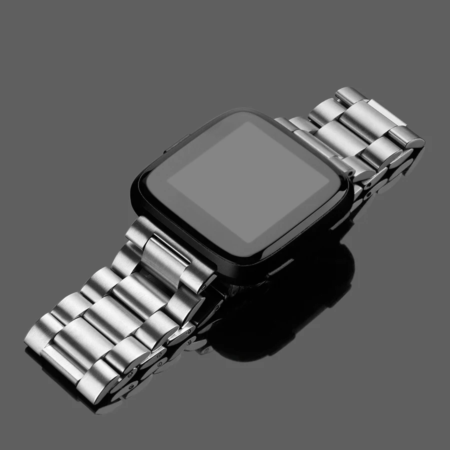 Ремешок для часов металлический ремешок для Fitbit Versa Ремешок Браслет Безвинтовые браслеты из нержавеющей стали аксессуары