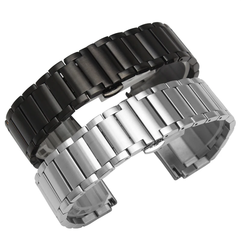 Роскошные Нержавеющая сталь Смарт ремешок для часов металлическим бабочки