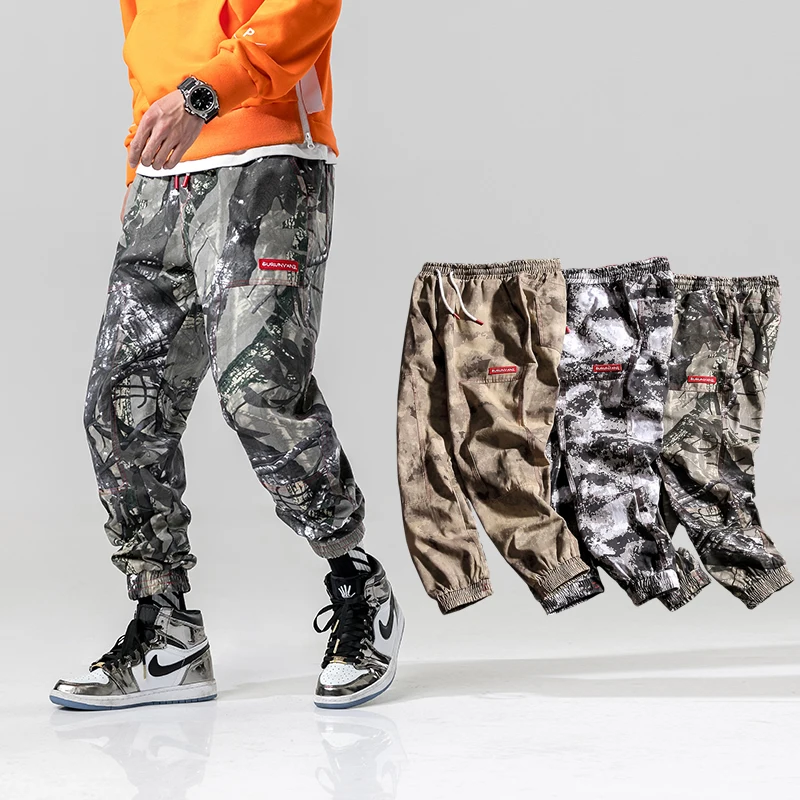 Уличные мужские брюки 2020 модные демисезонные бегущие в стиле хип-хоп 100%