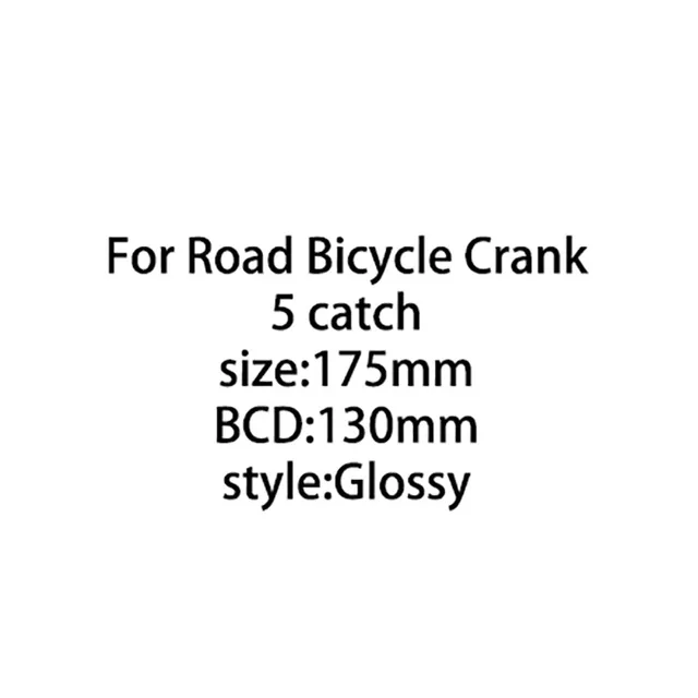Матовый/глянцевый 3 К углеродного волокна Адреналин велосипедов Crankset дорожного для BCD 110/130 мм Длина 170/ 175 мм 5 улов шоссейные велосипеды Запчасти - Цвет: Gloss Road 175X130mm