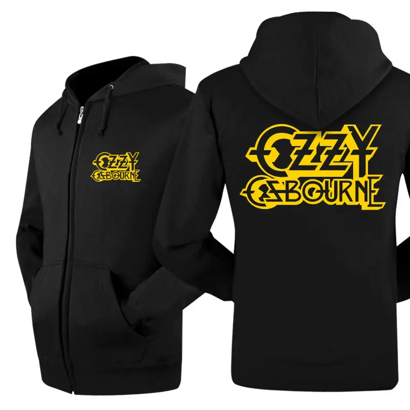 Wholesale New 2017 Winter Printed Ozzy Rock Band Jacket Zipper Punk Coat Moletons Active Hoodies Men Hip Hop Sweatshirts Man | Мужская