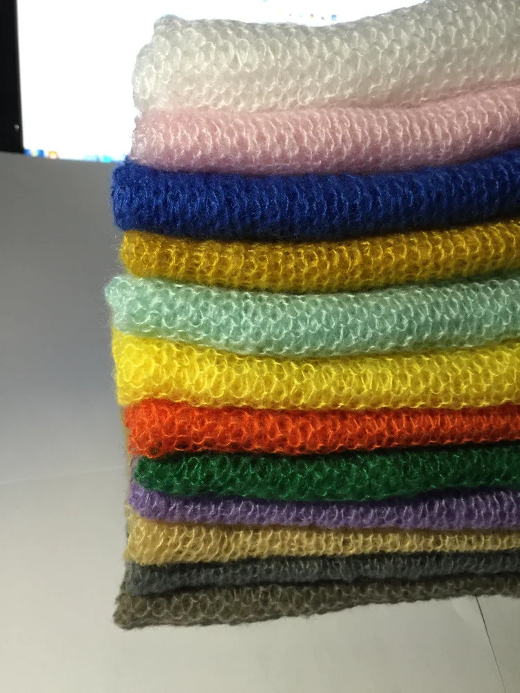 Stretch Knit Wraps Mohair Newborn Photography Props Baby Boy Infant Blanket Unisex Cotton Soft Photo Wrap Cloth Accessories | Детская