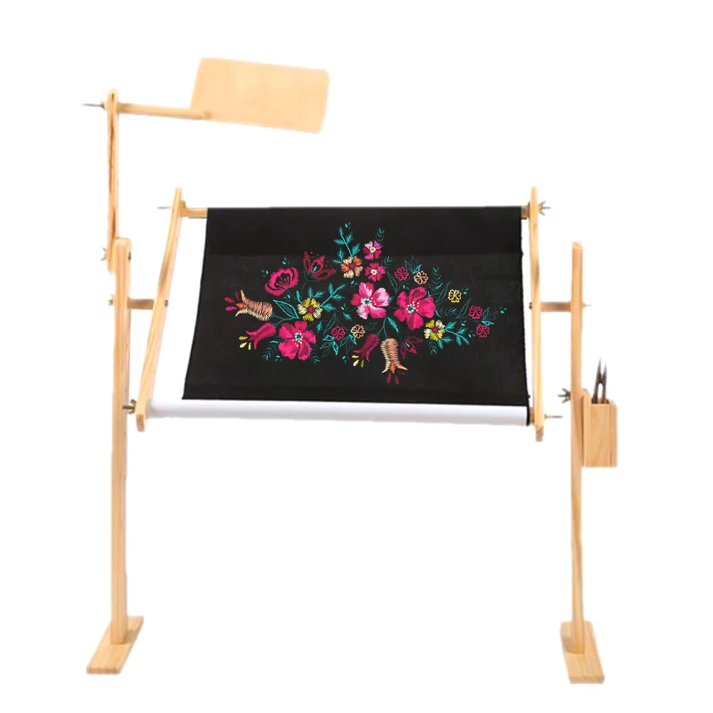 Pine Adjustable Embroidery Frame Bed Cross Embroidery Desktop Embroidery Frame Large Innovative Embroidery Frame