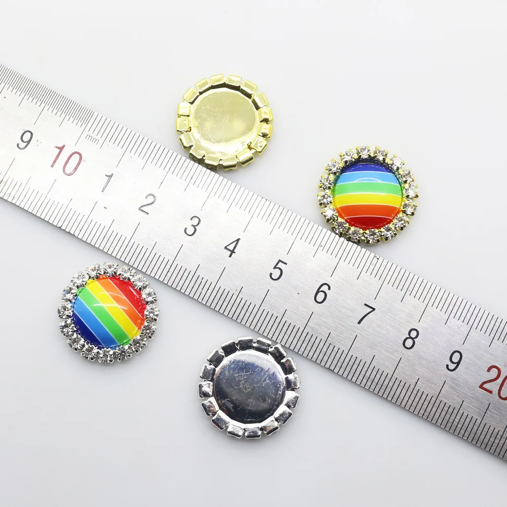 ZMASEY распродажа цена 10 шт./лот 21 мм Разноцветные полосатые пуговицы полимерные