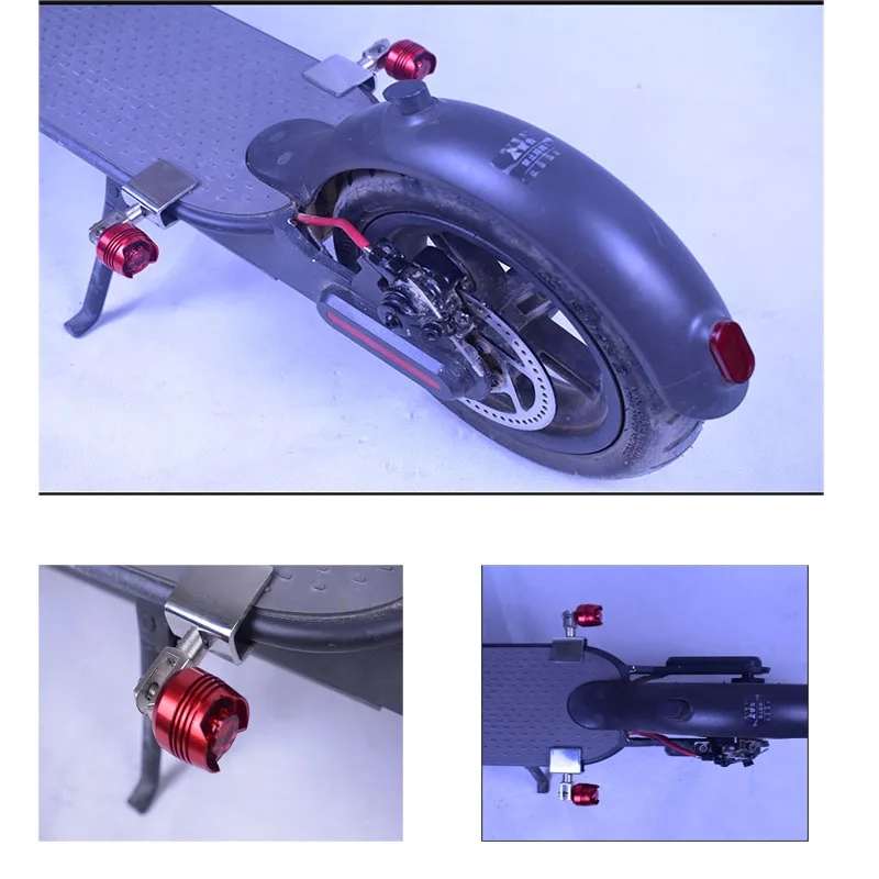 Алюминиевый Сплав Драгоценный Камень задний свет для xiaomi m365 Скутер Складной