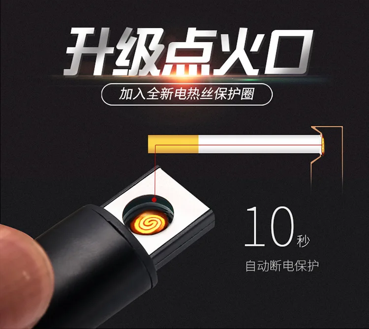 Usb зарядка ветрозащитная электрическая зажигалка электронный точечный детектор дыма креативный