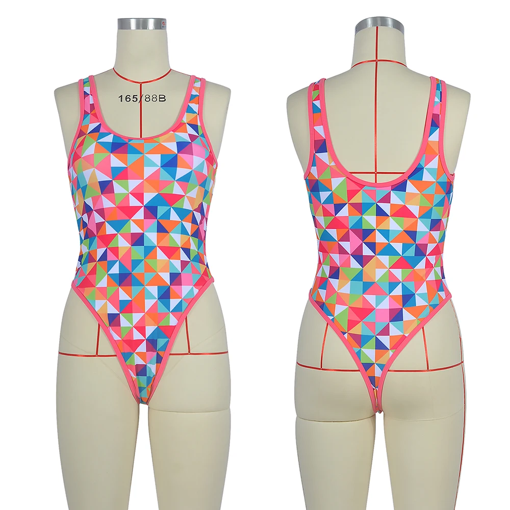 Бикини 2019 сексуальный женский полосатый топ на бретелях цельный купальный