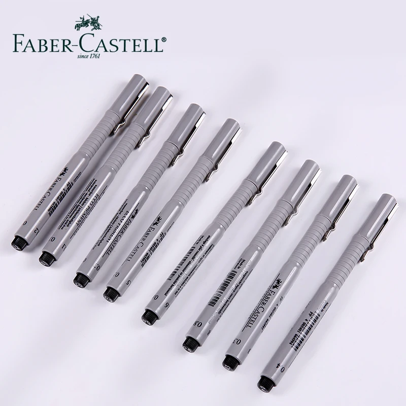 Немецкая гелевая ручка Faber castell для рисования водонепроницаемая комиксная с
