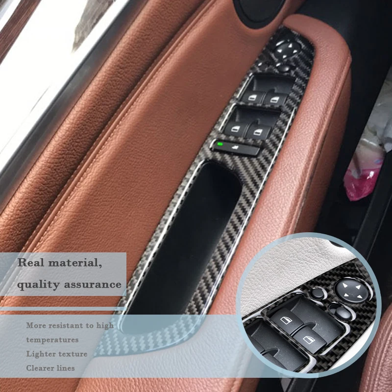 LENTAI Авто Windows Управление Переключатель Стайлинг Углеродного Волокна