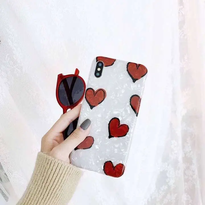 Oryksz для iPhone X XR XS Max Симпатичные тапочки с узором в виде сердца рисунком
