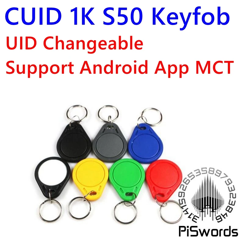 CUID UID сменный RFID брелок с nfc брелоком с блок0 многократной записываемой биркой для 1k s50 13,56 МГц Поддержка Android App MCT