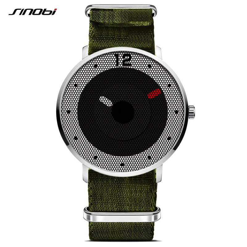 Dark green strap 19 SINOBI Мужские модные спортивные наручные часы, военные, натовские, армейские, холщовые, нейлоновые, мужские, Женева, современные кварцевые часы - Цвет: Dark green strap