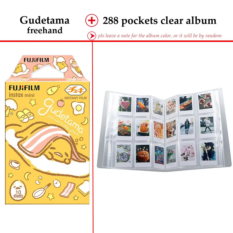 Fujifilm Instax Mini Film Gudetama 10 листов fr 9 8 + 7s 70 90 25 мгновенный принтер Polariod для камеры