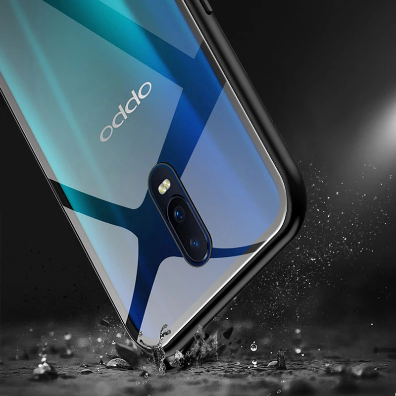 Магнитный флип-чехол для OPPO Realme 3 Pro чехол s Закаленное стекло задняя крышка Oppo R17 Pro R15 мечта зеркальный бампер Realme X Lite чехол